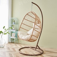 둥지형 흔들의자 스윙 바구니 등나무 홈 새 거미 난초 실내 발코니 교수형, 재패니즈 베이지, 1개