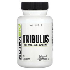 NutraBio Tribulus Terrestris 추출물 보충제 500mg - 천연 활력 부스터 90캡슐, 1개