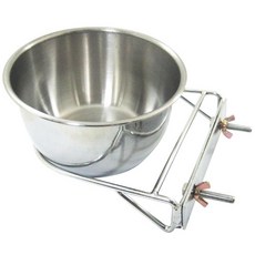 철장에 거는 스텐 개밥그릇 깊은식기 2.8L 노령묘 반려묘 켓 캣, 1개