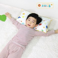 코트니홈 꿀잠연구소 아동 경추 베개 아기베개 낮잠베개 유아베개, 프렌즈크림