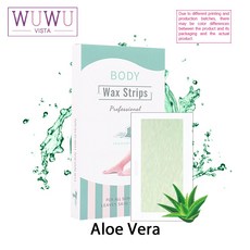 WUWUVISTA 스트립 설탕 제모 여름 다리 바디 페이스 페이퍼 20, Aloe vera, 1개