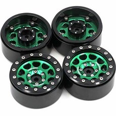 hobbysoul 4pcs RC 1/10 Aluminium 1.9 Beadlock Wheels Rims Hex/211380