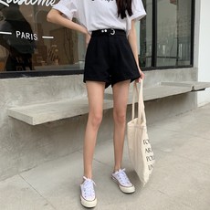 미래물 여름 학생 와이드 통 핫팬츠 하이웨이스트 청 반바지 여풍ZZW
