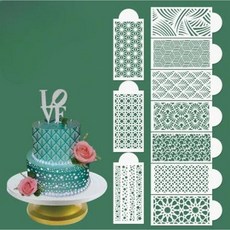 케이크 스텐실 커피 패스트리 디자인의 패턴 사용하기 베이킹, 2. 10pcs B, 1개