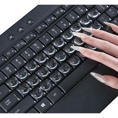 긴 손톱용 키보드 스티커 - 투명 유리 긴 손톱 키보드 커버 노트북 데스크탑 PC 및 계산기 키캡 장치용 네일 아트 타이핑 스티커 - 54PCS(0.63 x 0.31 인치), 54PCS
