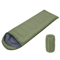 아웃도어캠핑 사계절 침낭 220*75cm 1800g, 1개, 녹색
