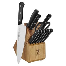 HENCKELS Solution RazorSharp 7피스 나이프 세트 셰프 브레드 독일 엔지니어링 100년 이상의 숙달 브라운 148426, 12-pc, 천연, 1개