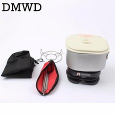 DMWD 듀얼 전압 여행 밥솥 휴대용 미니 전기 스튜 수프 냄비 요리 기계 학생 냄비 음식 증기선 110V 220V, 선물로