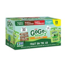 GoGo SqueeZ 애플소스 사과퓨레 4가지 맛 (90g) x28팩, 28개