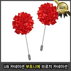 UB 카네이션 자개 보석 코르사주 부토니에 감사선물 심플 꽃브로치 원석