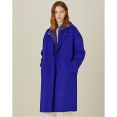 바네사브루노 아떼 19FW 블루 탈착내피 울혼방 코트 VLCO9D409B2