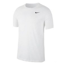 나이키 솔리드 크루 스우시 드라이핏 기능성 남성 반팔티 화이트 AR6029-100 남성 여성 커플 대학생 직장인 출근용 여름 반팔 반소매 티셔츠