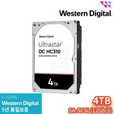 웨스턴디지털 정품 WD 4TB Ultrastar DC HC310 SAS, HUS726T4TAL5204  4TB - hc4