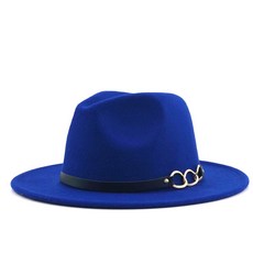 와이드 브림 가을 여성 패션 톱 재즈 모자 겨울 패션 양모 페도라 모자 여성용 Chapeau Femme 남성용 블랙 모자