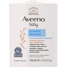 Aveeno 아비노 베이비 습진완화 수딩 입욕제 10패킷, 1개