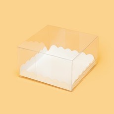 미니 선물상자 투명포장박스 타르트박스 (PET/미니) 5/50set, 투명화이트, 50세트