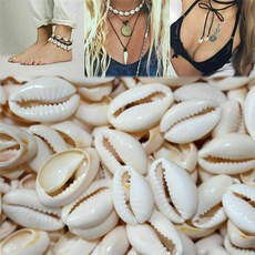 100Pcs 셸 Cowry 공간 DIY 팔찌 목걸이 Anklet 장식 보석 장식 보석 공예 액세서리 DIY 1.6 cm 1.8 cm|조개 & 불가사리|, 1개, 단일