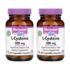 블루보넷 Lcysteine 엘 시스테인 HCL 염산염 테오멜라닌 황 성분 60캡슐2통, 60정, 2개