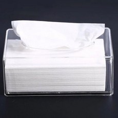 투명 사각 아크릴 티슈케이스 화장지 각티슈 커버, 1개