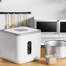 진공 쌀냉장고 쌀보관함 스마트 원터치 쌀벌레방지, 10kg 회색