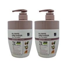 엘라스틴 허니 아보카도 단백질 2X 샴푸 1100ml 트리트먼트 700ml, 트리트먼트 x 2개