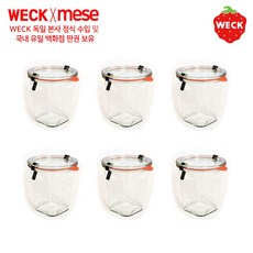 메세몰 weck [메세몰] 독일 웩 밀폐용기 세트상품(4p 6p 12p) 고무링과 클립 포함 1개 747 6P