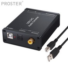 [해외] 3.5mm 헤드폰 오디오가있는 Proster USB DAC 오디오 컨버터 PS4 dac 컨버터 모두와 호환되는 3.5mm 헤드폰 오디오, DAC070