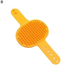 반려견 고양이 목욕 브러시 빗 고무 장갑 털 그루밍 마사지 청소 주방 실리콘, 1개, 2. Yellow