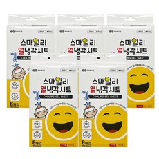주식회사 세븐메디컬 스마일리 열냉각시트 영유아용 90cm x 40mm 6매입 베이비파우더 향 해열시트, 5개