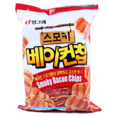 빙그레 돌아온 스모키 베이컨칩, 70g, 16개