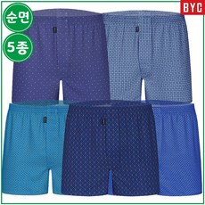 BYC 남자 순면 데일리 트렁크 팬티 5매 1008