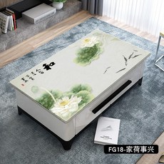 통원판탁자 테이블패드 기름방지 화상방지 세탁 면제 두꺼운 소프트 PVC 유리 TV거실장 테이블보 식탁, 90*160cm, FG18-가하 일의 흥취
