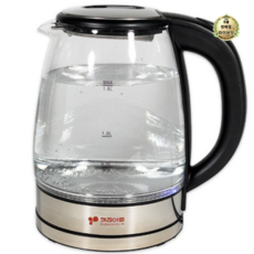 라이브잇 키친아트 내열 유리 무선 전기포트 1.8L, KKW-SG18KP