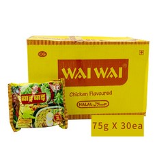 WAIWAI 와이와이치킨플레이버라면 75g X 30ea NEPAL CHICKEN FLAVOURED INSTANT NOODLES