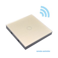 유리 패널 무선 컨트롤러 RF433 리모컨 RF433 벽 스위치용 화이트 블랙 골드 1 2 3 갱 433MHz, gold, 1개