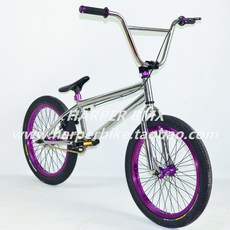 고급형 묘기 자전거 비엠엑스 BMX 비엠엑스 BMX 새로운 정통 20 인치 성능 자동차 멋진 거리 액션 S1125 57, 퍼플 도금, 1개