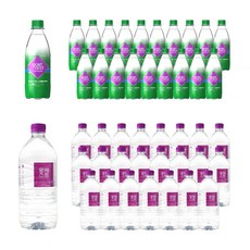 몽베스트 생수(1L)+탄산수 모음전(플레인레몬라임) 생수 1Lx24병+탄산음료 레몬 500mLx20병