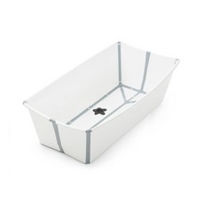 이동용 접이식 욕조 Stokke Flexi Bath 앉아서 누워있는 목욕 반신욕기, 큰 욕조 흰색0-6세, 1개