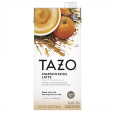 타조 농축 액상 티 946ml 6팩 펌킨 스파이스 라떼 Tazo 32 fl. oz. Pumpkin Spice Latte 1:1 Concentrate