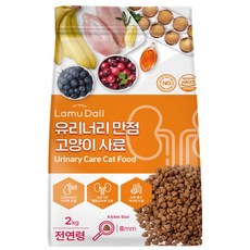 라무달리 고양이 전연령 유리너리 만점 사료, 1개, 2kg, 닭