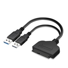 USB SATA 어댑터 케이블 SATA 3 ~ USB 3.0 2.0 쉬운 드라이브 라인 6GBPS 20cm SATA 케이블 지원 2.5 인치 SSD HDD 하드 디스크