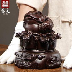 정원돌두꺼비 정원꾸미기 검은단목삼족개구리조각품팔방취재두꺼비집공예품점 개업 선물, 02 조각 금섬거들 [높이 30cm]