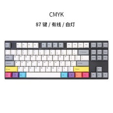 바밀로 Varmilo CMYK 블루투스 유선 기계식키보드 체리축 백광 게이밍 87 108키, CMYK 유선 87 키, 데이지축