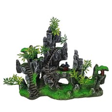 어항 송진 바위 양면 풍경 모조 돌 장식품 데코, 1.rockery, 1개
