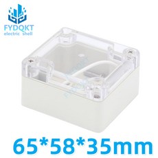 65X58X35MM ABS 플라스틱 방수 투명 커버 DIY 프로젝트 전자 상자 투명 인클로저 케이스 1, 1개