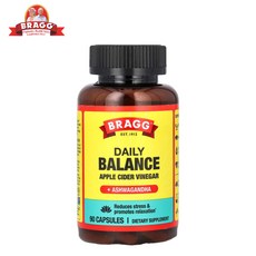 브래그 브라그 데일리 밸런스 애플 사이다 비니거 비네갈 애사비 90 캡슐