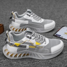 소프트 베이스 망 면 통기 성 운동 캐 주 얼 남성 신발 패션