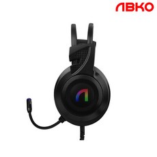 앱코 가상 7.1 RGB 게이밍 헤드셋 블랙 N460