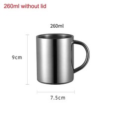 뚜껑이 벽 스테스 커피 머그잔 휴대용 컵 여행 텀블러 우유 차, 2.B2-260ml, 1개