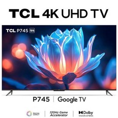 TCL 98 인치 P745 4K TV-울트라 HD HDR10 + 구글 어시스턴트 144Hz VRR 240Hz 게이밍 돌비 비전
